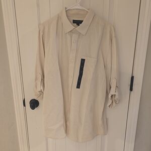 Banana Republic Cream / Off-White Button Down Linen Shirt
